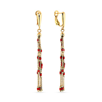 Фото Золотые серьги Francelli в комбинированном цвете металла (арт. 108031жк)