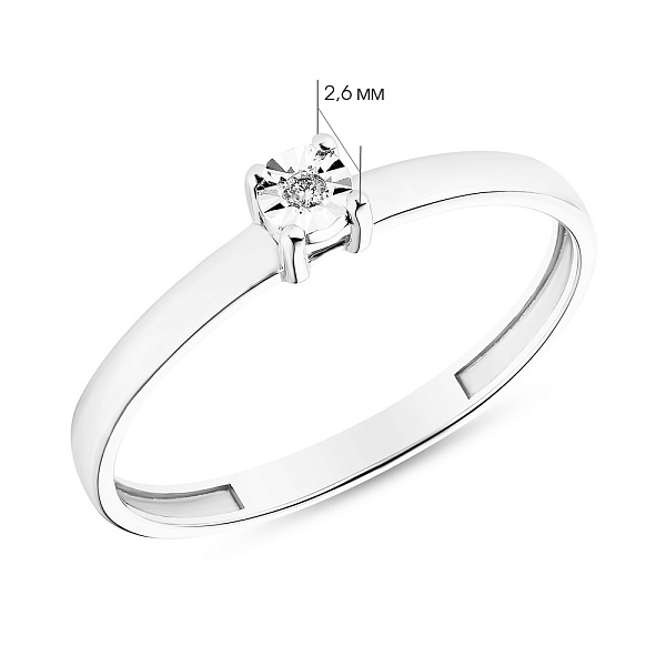 Золота каблучка з діамантом (арт. К011026б) – зображення 3