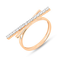 Золотое кольцо с фианитами (арт. 141076)