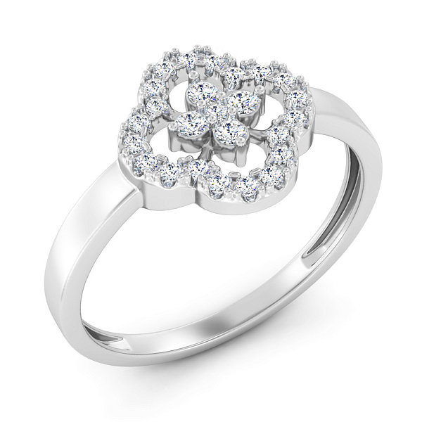 Кольцо из белого золота с бриллиантами (арт. К011496020б) – изображение 1