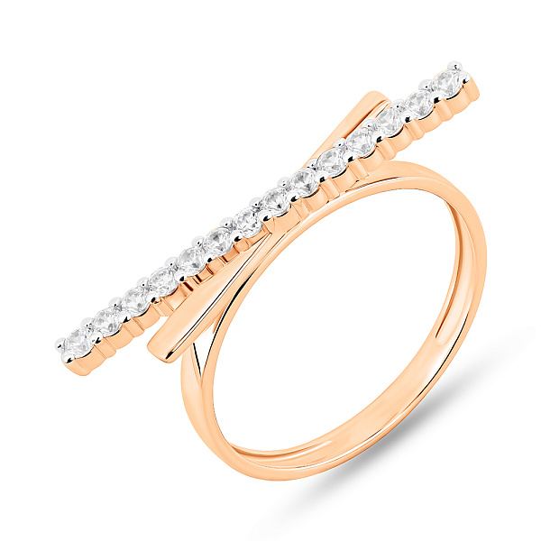 Золотое кольцо с фианитами (арт. 141076) – изображение 1