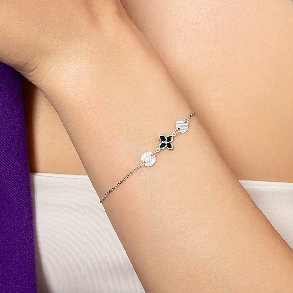 Золотой браслет с эмалью (арт. 326703беч) – изображение 2