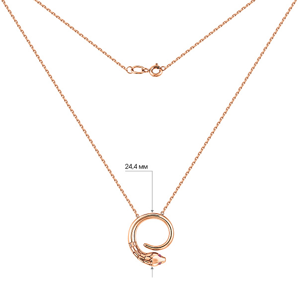 Колье из красного золота с фианитами (арт. 361450к) – изображение 4