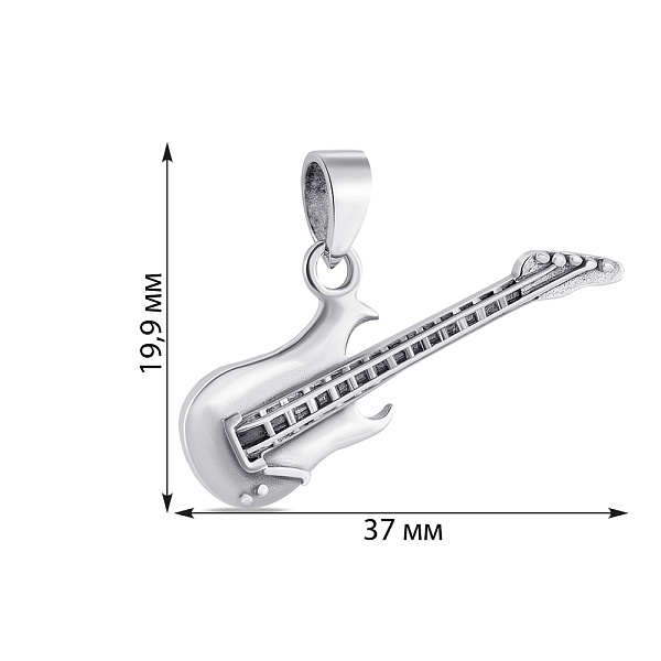 Срібний підвіс Електрогітара (арт. 7903/1508) – зображення 2