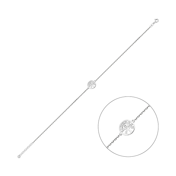 Золотий браслет Дерево життя з діамантами (арт. Б011372б) – зображення 1