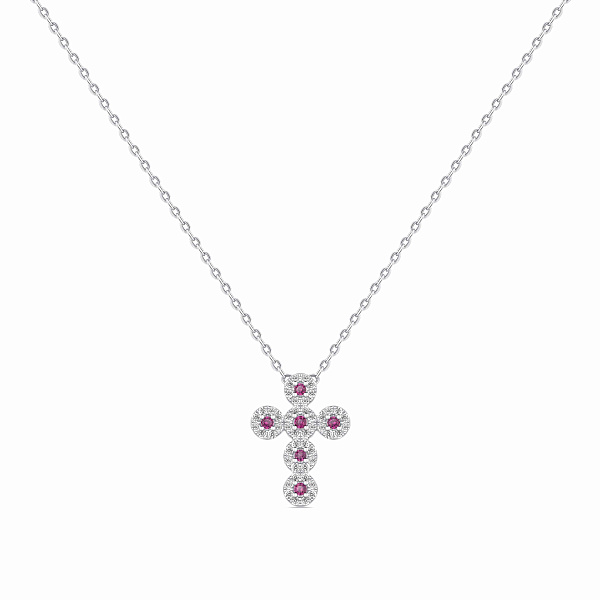 Серебряное колье с крестиком (арт. 7507/2366амлн) – изображение 1