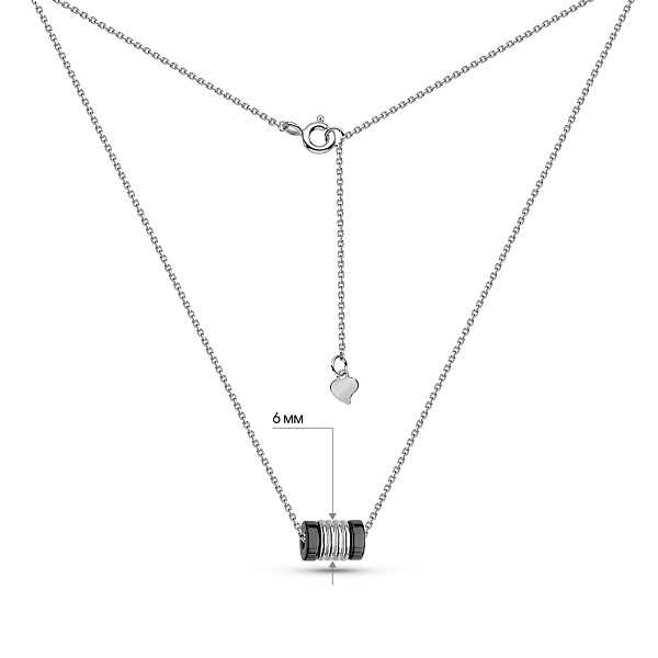 Серебряное колье с керамикой (арт. 7507/2256кмч) – изображение 3
