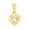 Золота підвіска Серце з фіанітом (арт. 440298ж) – зображення 1