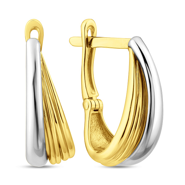 Золотые серьги без камней (арт. 110458ж) – изображение 1