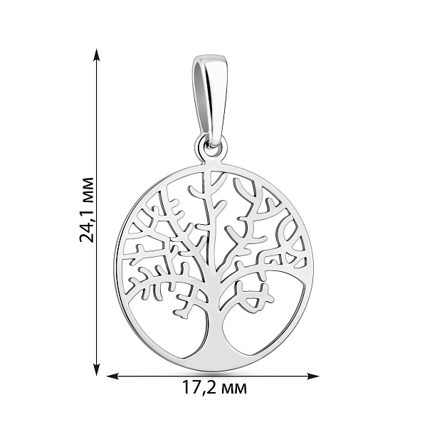 Подвес из белого золота Дерево жизни (арт. 440606б) – изображение 3