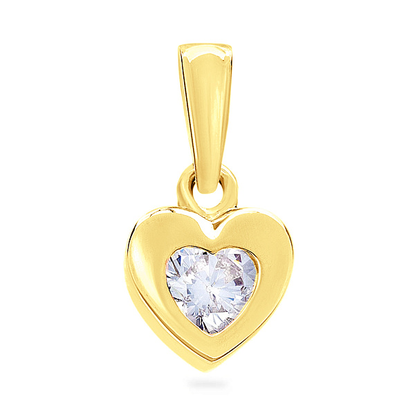 Золота підвіска Серце з фіанітом (арт. 440298ж) – зображення 1