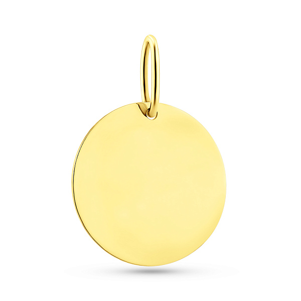 Золотой подвес под гравировку в форме монеты (арт. 4401022ж) – изображение 1