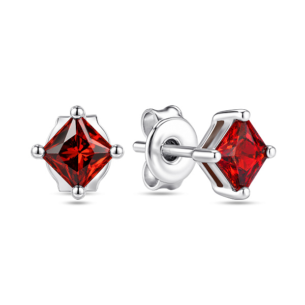 Серебряные серьги-пусеты с альпинитом (арт. 7518/6480/3ак) – изображение 1