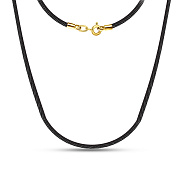 Шнурок шелковый с золотым замком (арт. 360081ж)