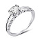 Серебряное двойное кольцо с фианитами (арт. 7501/8147) – изображение 1