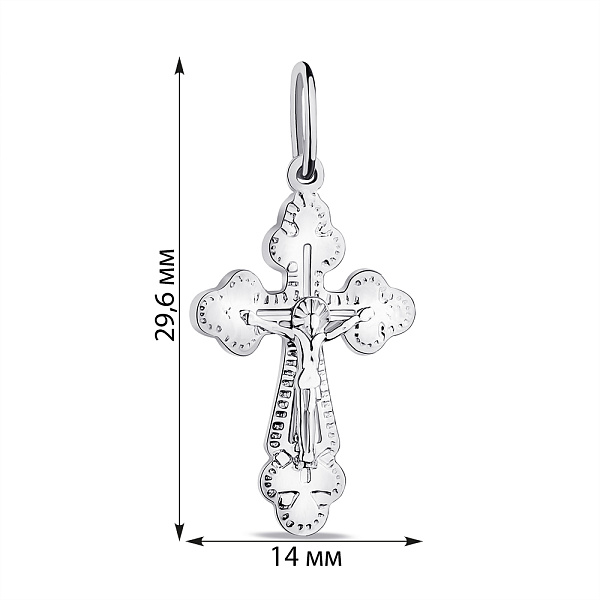 Серебряный крестик с распятием (арт. 7504/2-6154.0.2) – изображение 2