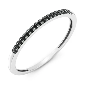 Золота каблучка з доріжкою з діамантів (арт. К011123010бч)