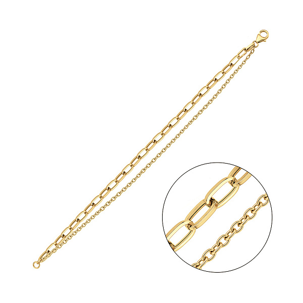 Золотой браслет Звенья (арт. 3261111ж) – изображение 1