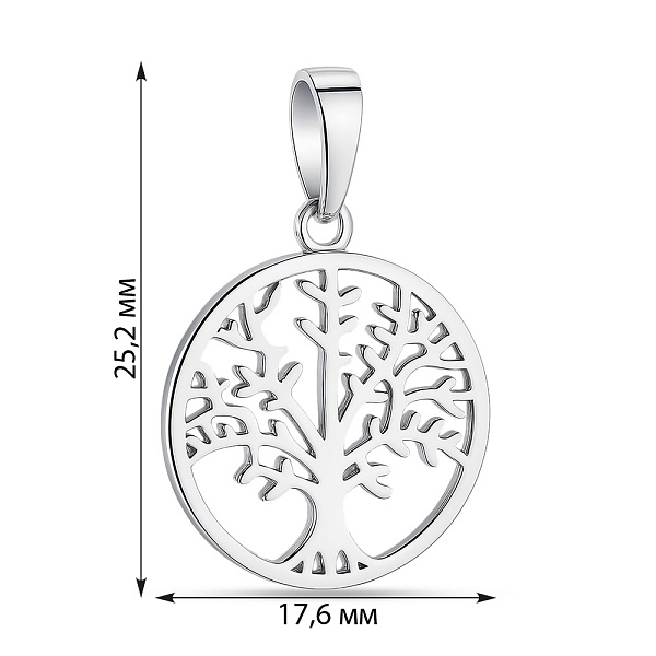 Серебряный кулон Дерево жизни без камней (арт. 7503/4397) – изображение 2