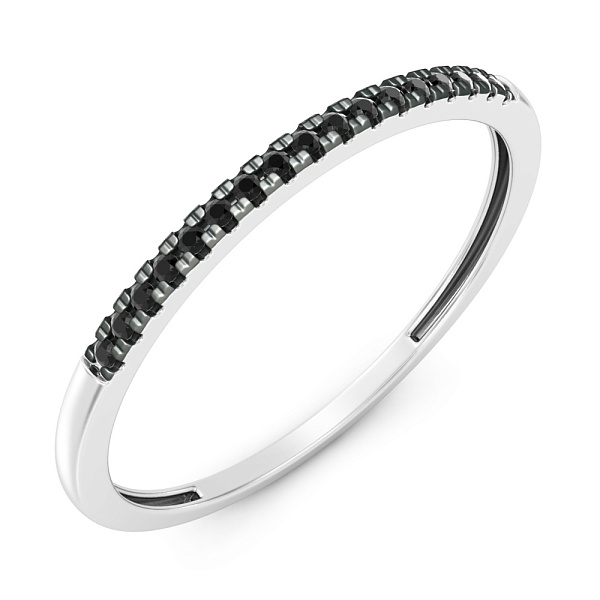 Золота каблучка з доріжкою з діамантів (арт. К011123010бч) – зображення 1