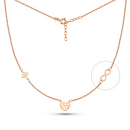 Золотое колье Сердечко (арт. 352496)