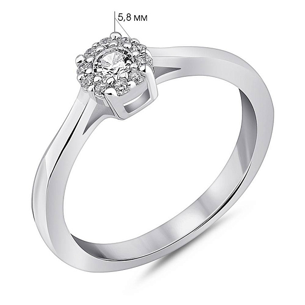 Серебряное кольцо с фианитами (арт. 7501/8183) – изображение 2
