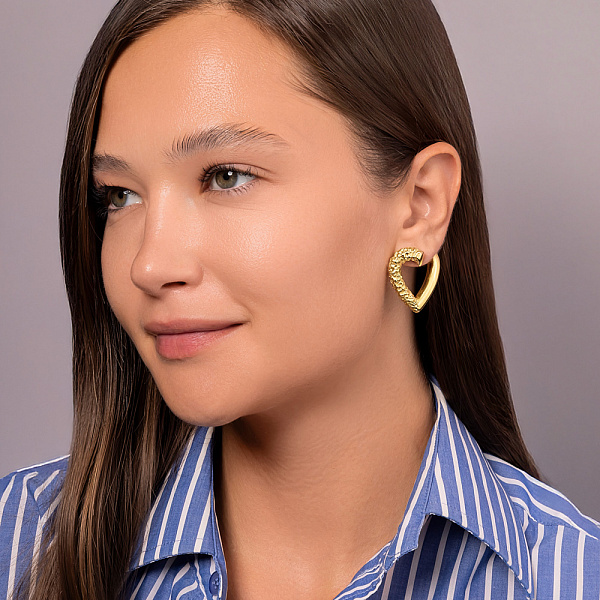 Золотые серьги Francelli Сердце (арт. е1091972/30ж) – изображение 3