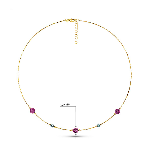 Золотое колье Francelli (арт. 352945ждмлн) – изображение 6