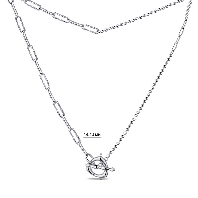 Колье Trendy Style из серебра с разными типами плетения (арт. 7507/1459)