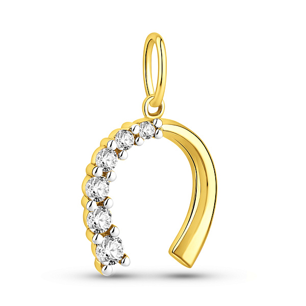 Подвес Подкова из желтого золота (арт. 422981ж) – изображение 1