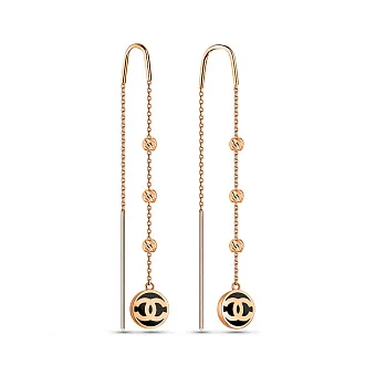 Сережки-протяжки з червоного золота (арт. 108502еч)