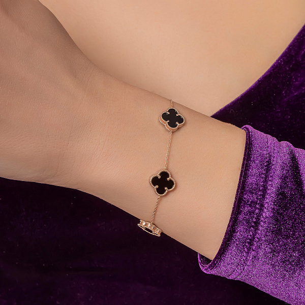 Золотой браслет с ониксом (арт. 341495/10о) – изображение 2