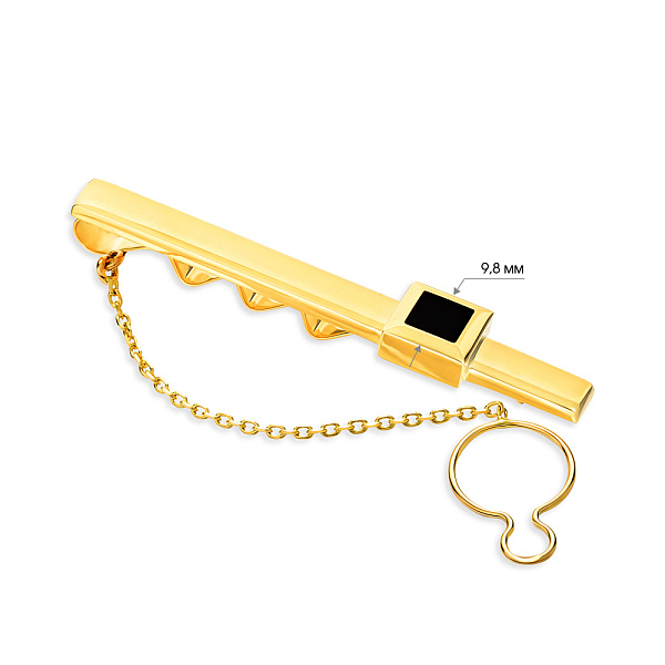 Золотой зажим для галстука с эмалью (арт. 200050жеч) – изображение 2