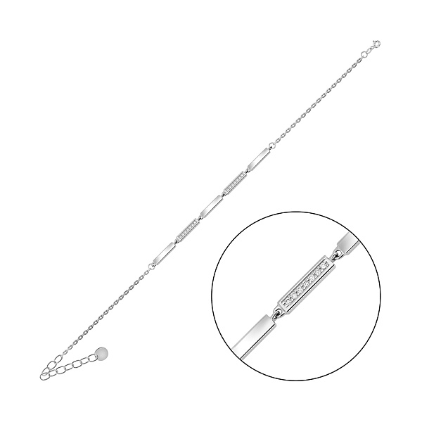 Браслет из белого золота с бриллиантами (арт. Б011571010б) – изображение 1