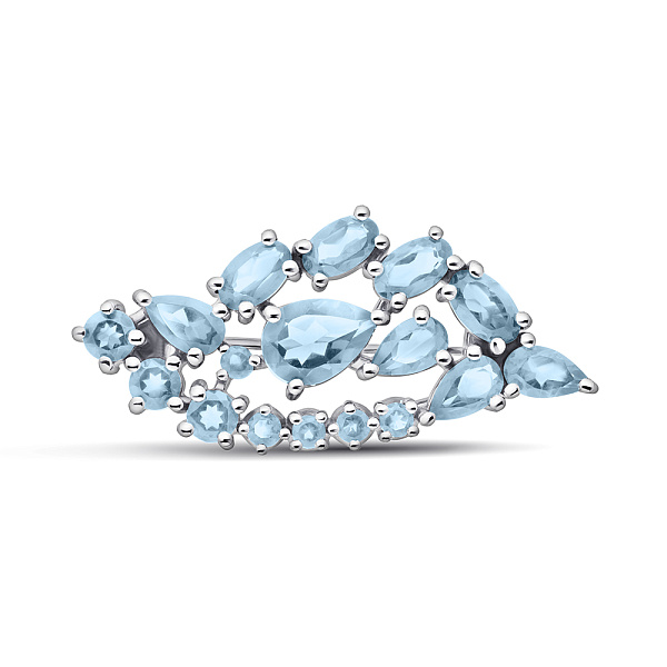 Серебряная брошь с топазами (арт. 7505/2193999Пг) – изображение 1