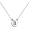 Срібне кольє Літера В з фіанітами (арт. 7507/2154) – зображення 1