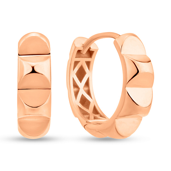 Золотые серьги без камней (арт. 1091523/15) – изображение 1