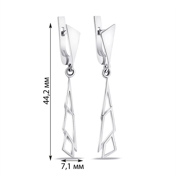 Серьги-подвески из серебра (арт. 7502/541сп) – изображение 2