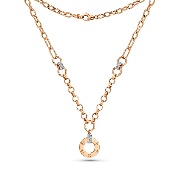 Золоте кольє з фіанітами (арт. 352355) – зображення 2