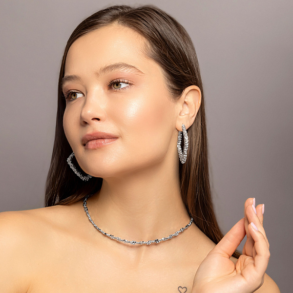 Сережки з білого золота Francelli (арт. е1091771/45бм) – зображення 4