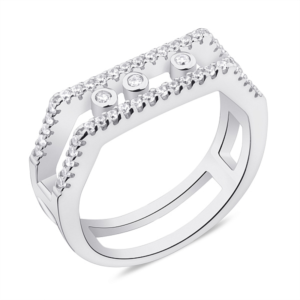 Серебряное кольцо с фианитами (арт. 7501/5960) – изображение 1