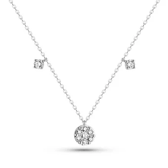 Кольє з білого золота з діамантами (арт. Ц341660030б)