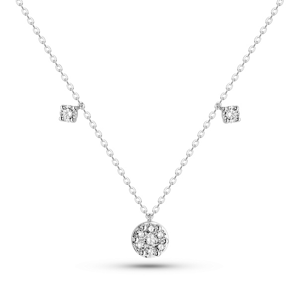 Кольє з білого золота з діамантами (арт. Ц341660030б) – зображення 1