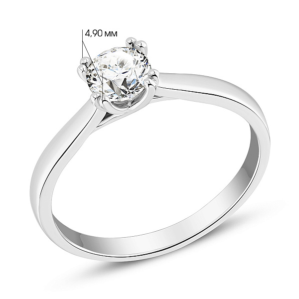 Золотое кольцо с бриллиантом (арт. К01116505046б) – изображение 3