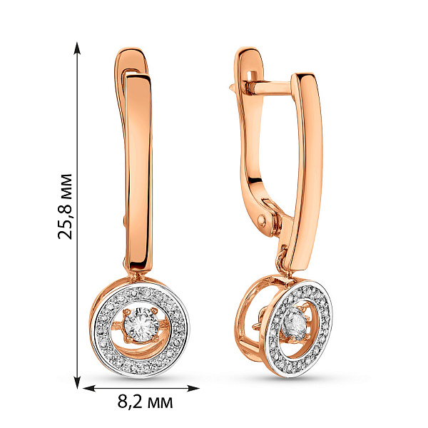 Золотые серьги с бриллиантами (арт. 2109479201) – изображение 3