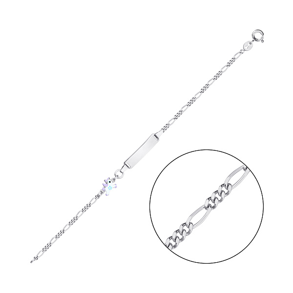 Детский серебряный браслет "Единорог" с эмалью (арт. 7509/3609еб) – изображение 1