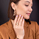 Серьги из красного золота Звенья без камней (арт. 1091278) – изображение 4