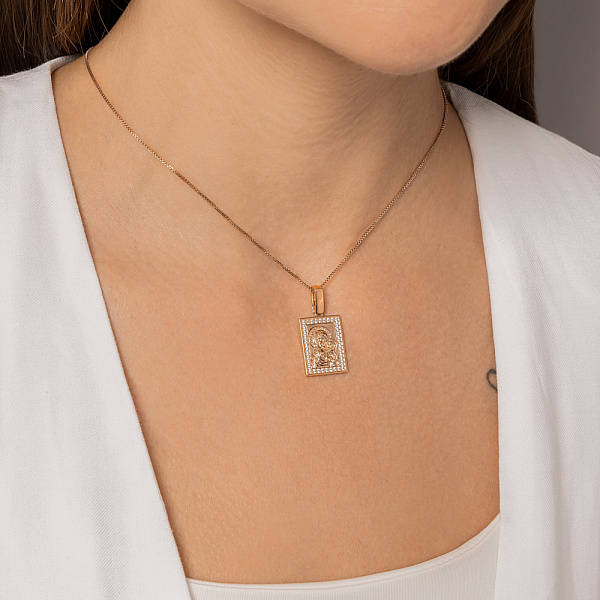 Золота ладанка Матір Божа Казанська (арт. 4401037) – зображення 2