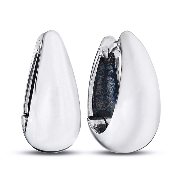 Серебряные серьги без камней (арт. 7902/2049) – изображение 1