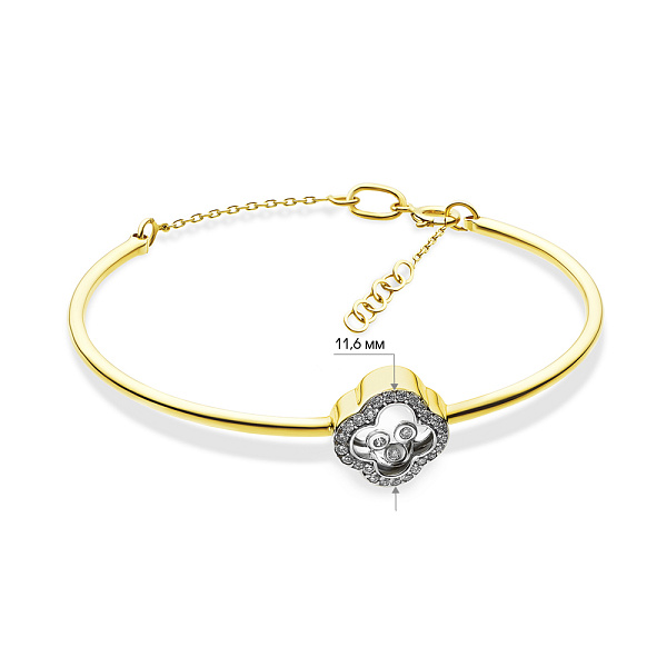 Золотий браслет з фіанітами (арт. 323440ж) – зображення 2